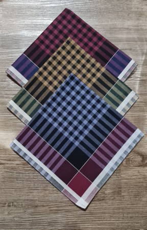 Buntes Herrenstofftaschentuch 3er Set